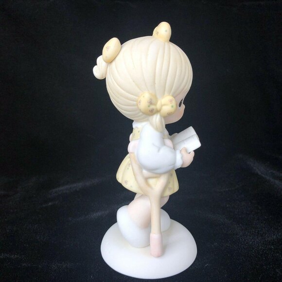 Precious Moment Figurine Easter Seals He Walks With Me Girl On Crutches 107999 - Picture 4 of 9